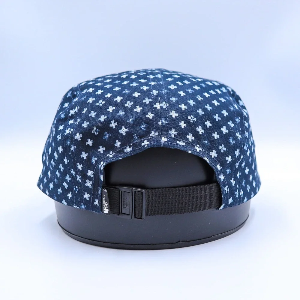The North Face Blue California Heritage Hat 5 Panel Cap Unisex OS Cross Pattern